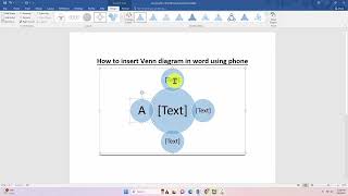 How to insert Venn diagram in word using phone
