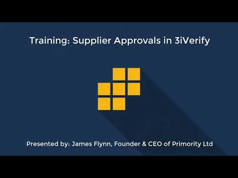 How Supplier Approvals Work in 3iVerify