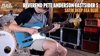 Video thumbnail for No Talking...Just Tones | Reverend Pete Anderson Eastsider S - Satin Deep Sea Blue by Peach Guitars