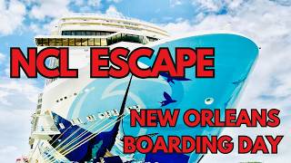 Norwegian Escape Embarkation Day from New Orleans | EECC Group Cruise Fun & Cagney’s Dinner 🥩🚢