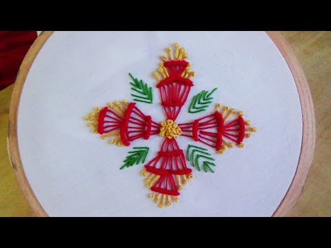 Hand Embroidery:Bullion knot stitch variation