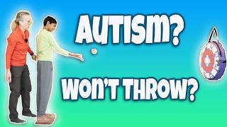 Won’t Throw a Ball Over or Underhanded? Try This Simple Setup 👦🏽⚽ | Severe Autism PT #22