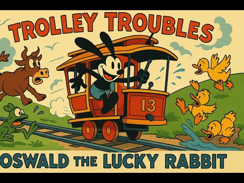 Trolley Troubles (1927) | Oswald the Lucky Rabbit | Classic Silent Cartoon