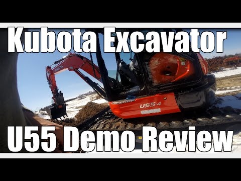 Kubota excavator u55 demo review
