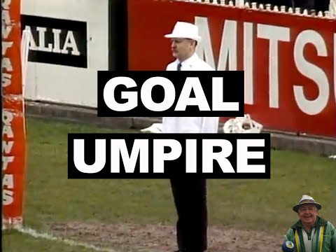 Australian rules football goal umpire. A funny thing that my son and his friends would do.
