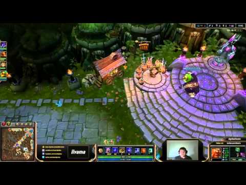 Scarra plays Gragas vs Urgot Taric 1v2 bot lane