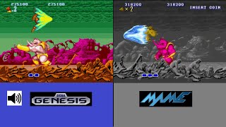 Altered beast Sega Genesis vs Arcade playthrough