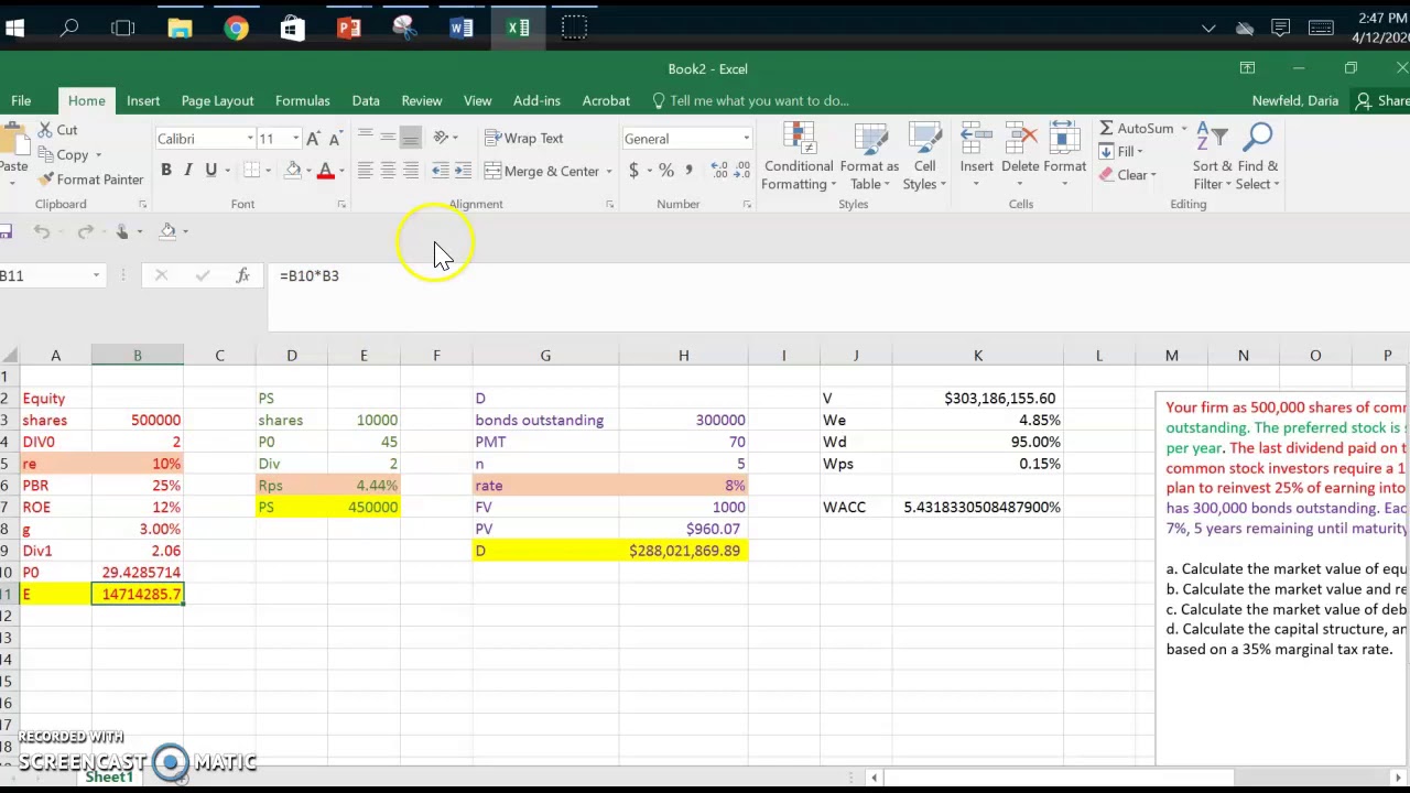 ultimate WACC challenge solution