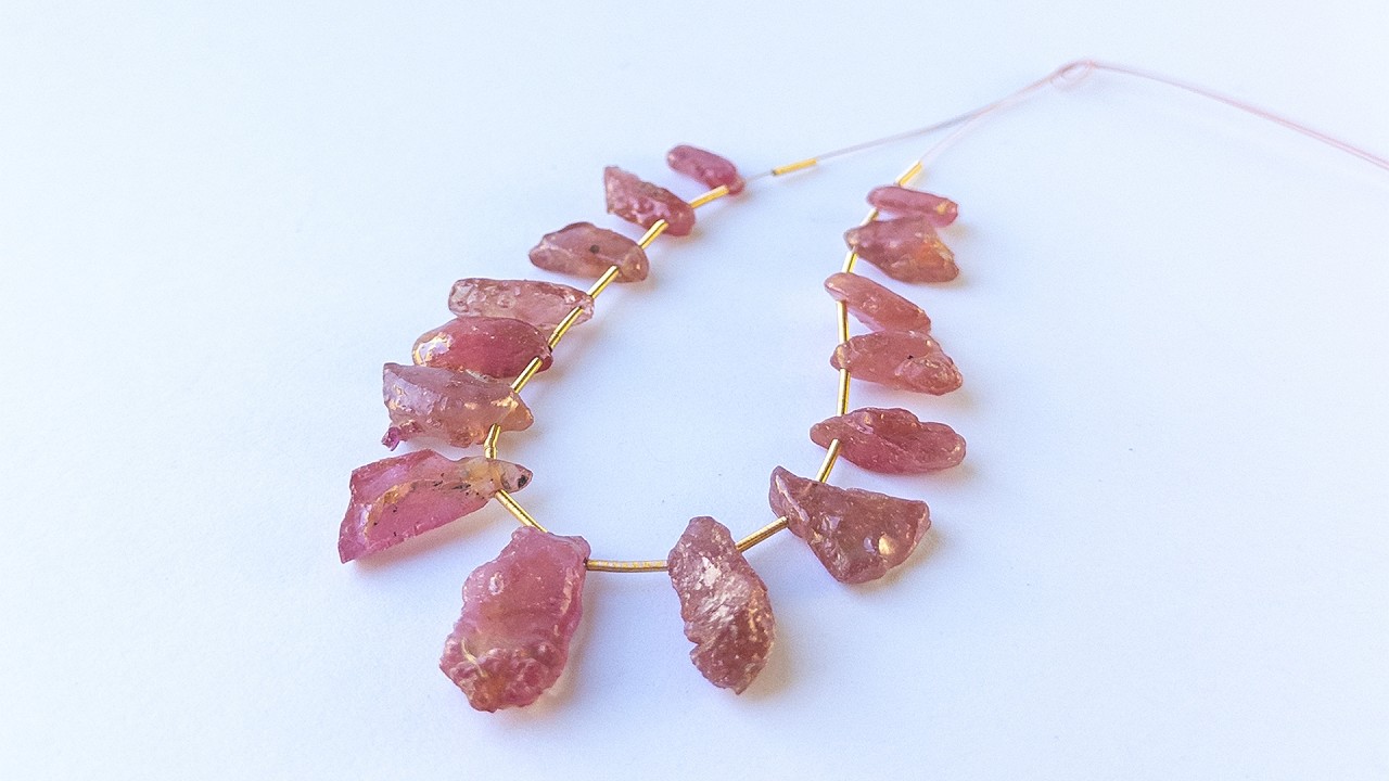 Ruby | Drilled Rough | 8-11.4mm Bead Size | 15 Pieces | 102 Carats video