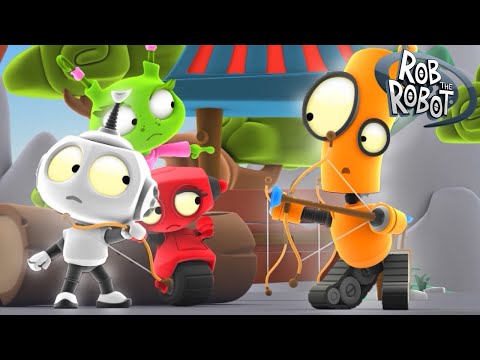 Rob VS Orbit, The Archer Showdown | Rob the Robot & Friends - Funny Kids TV