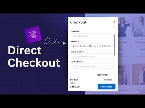 Direct Checkout in One Page Quick Checkout for WooCommerce Plugin | Plugincy Tutorial