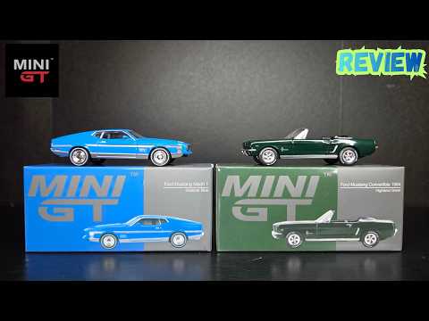 Feature Image thumbnail for the video blog Mini GT - Ford Mustang Convertible 1964 & Mustang Mach 1 - REVIEW by  booster_diecast