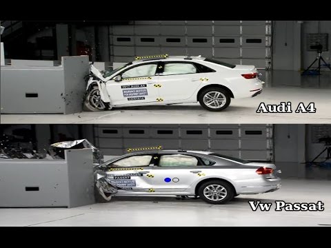 2017 Audi A4 VS Vw Passat small overlap crash test