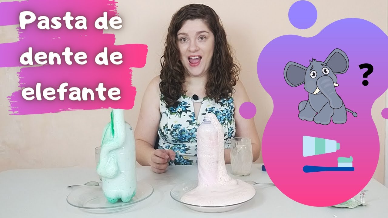 Pasta de dente de elefante caseira - Experimento simples e divertido!!!