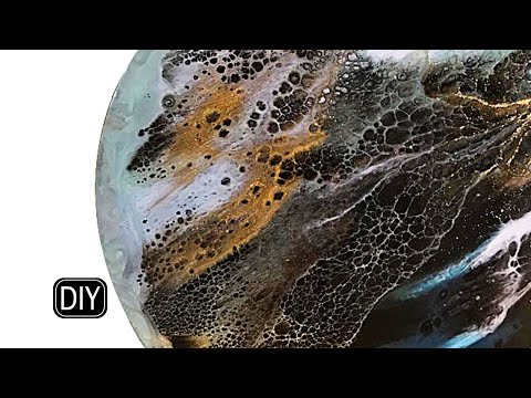 RESIN ART. Создание абстрактной картины. RESIN ART. Create an abstract picture.