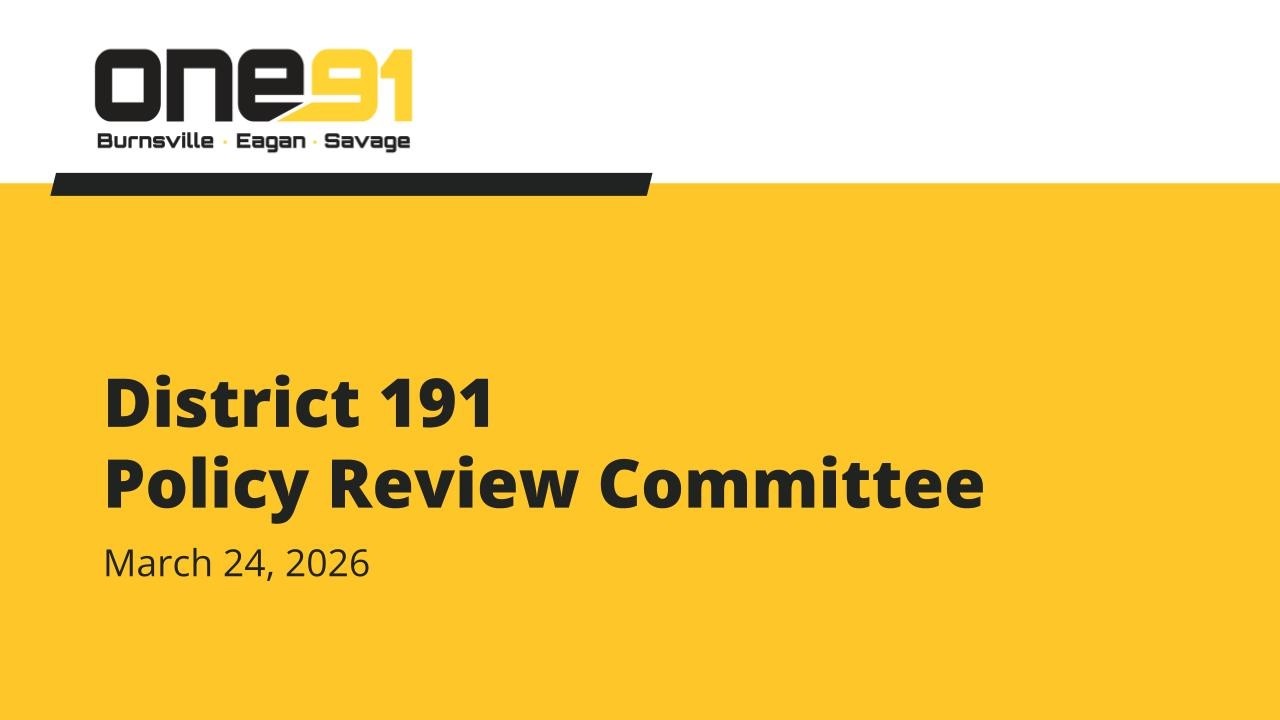 School District 191 Policy Committee - March 17, 2026
