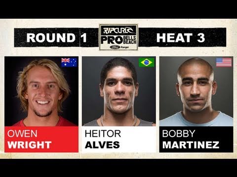 Round 1, Heat 3 - Owen Wright vs Heitor Alves vs Bobby Martinez