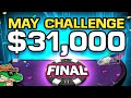 The End of the May $31,000 Challenge! - Daily Blackjack #152