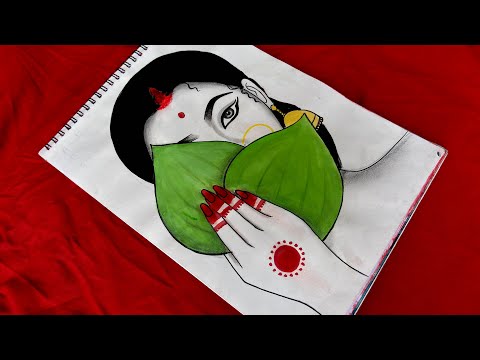 How to draw new bengali bride step by step #art #easyartchannel #bengalibride