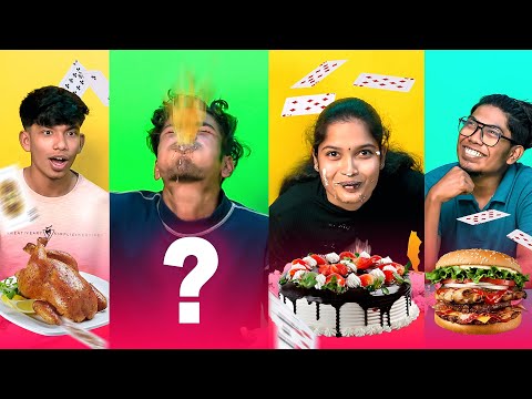 Challenge Gone Wrong 🤮 Eating with Cards Challenge 🥵 Chattambees