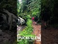 A great family hike up through pucks glen gorge in Scotland on the Argyll and bite secret coast