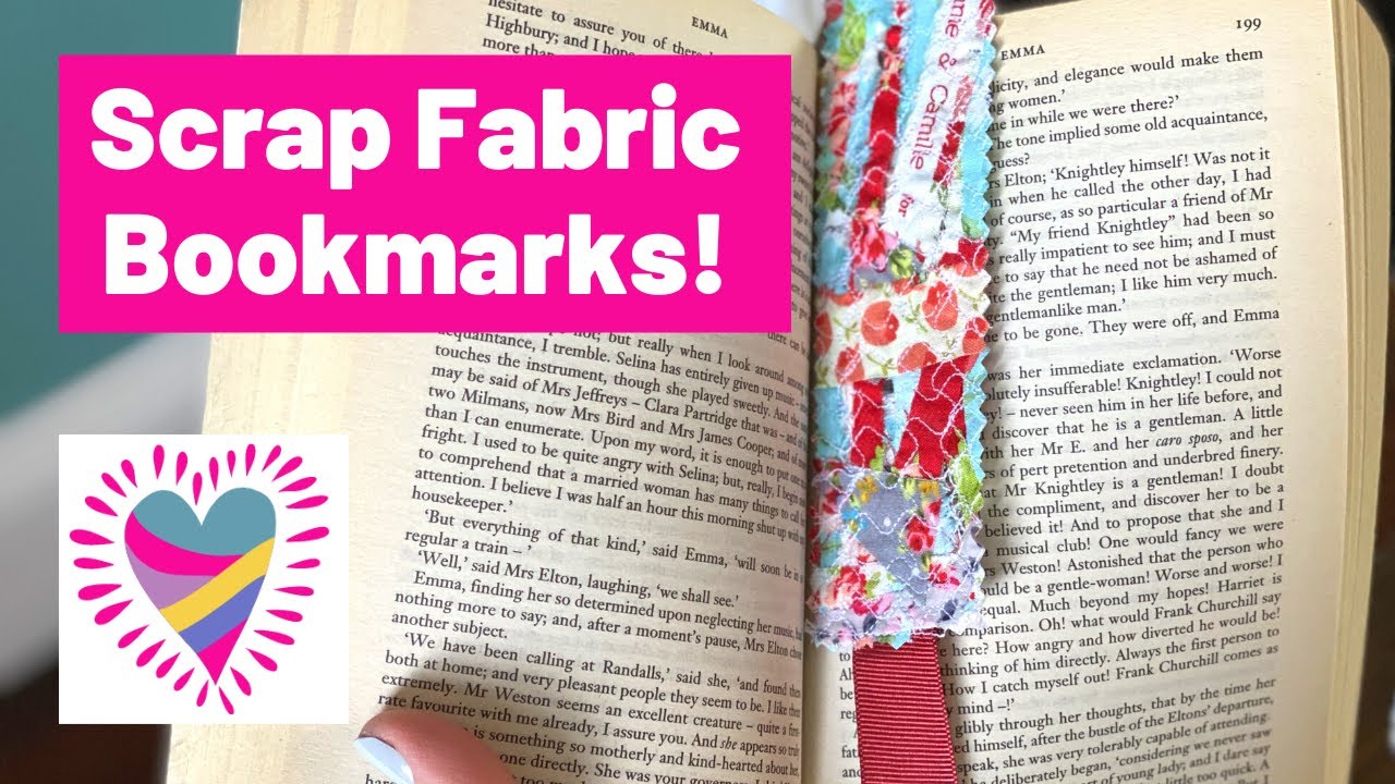 Scrap Fabric Bookmark Tutorial - Using Tiny Fabric Trimmings!