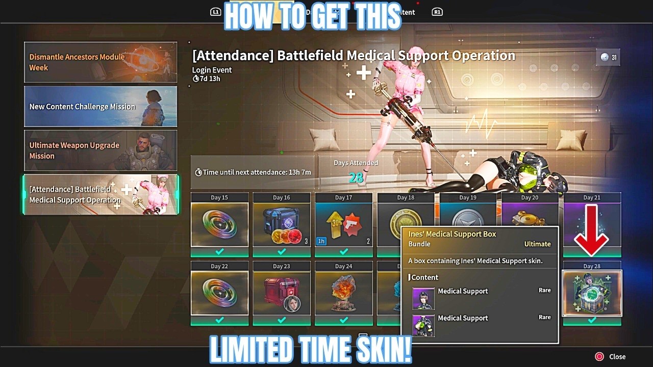 How To Get Ines' Medical Support Skin!-The First Descendant