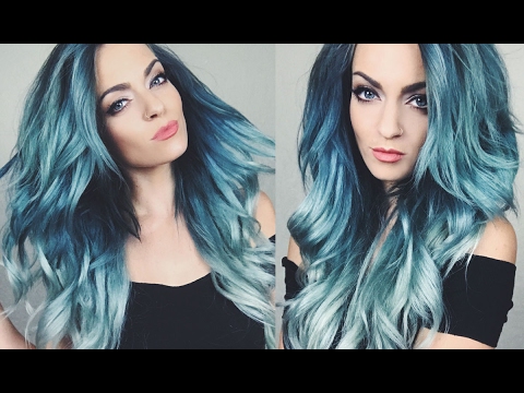 HAIR COLOR TUTORIAL | Blue Green Ombre Hair Dye