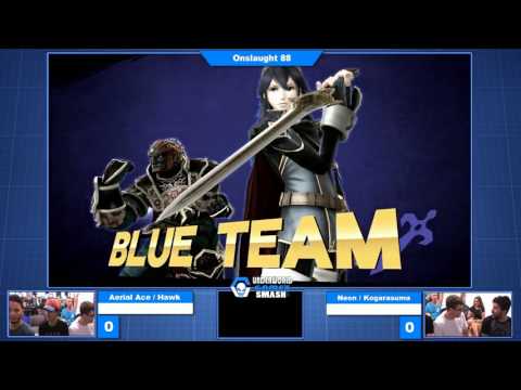 Onslaught 88 Doubles - Loser's Semis: Aerial Ace/Hounds|Hawk vs Neon/EX|Kogarasuma