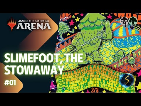 It's Showtime: Slimefoot, the Stowaway 💀🌲 #01  SAPROLING  - MTG Arena - Historic Brawl