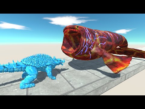New Monster Anguirus Ice Ve All Team Monster Bloop Lava Death run -Animal Revolt Battle Simulator