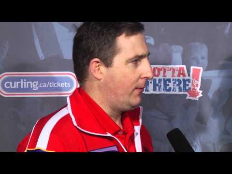Draw 12 Media Scrum - 2013 Ford World Men's Curling Championship