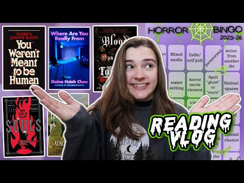 Reading 5 Horror Books to get a HORROR BINGO 📚💀🧛🏼‍♂️👻🎯 [reading vlog and challenge]