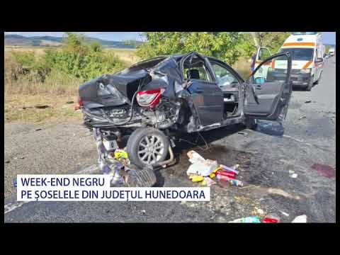Weekend cu accidente grave în județul Hunedoara - Stiri Antena Vest -