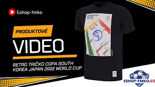 Pánské retro tričko COPA South Korea Japan 2002 World Cup černé