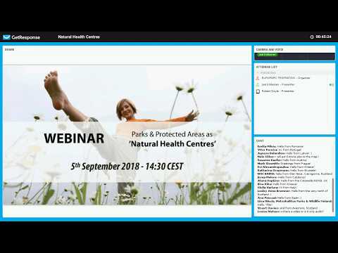 EUROPARC Webinar - Parks as Natural Health Centres
