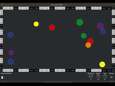 BounceBud (Physics Based MIDI) - Generative MIDI with Physics app for iOS BY Cem Olcay