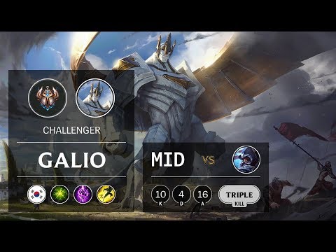 Galio Mid vs Talon - KR Challenger Patch 9.21