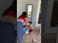 Falling mirror barely nicks toddler!