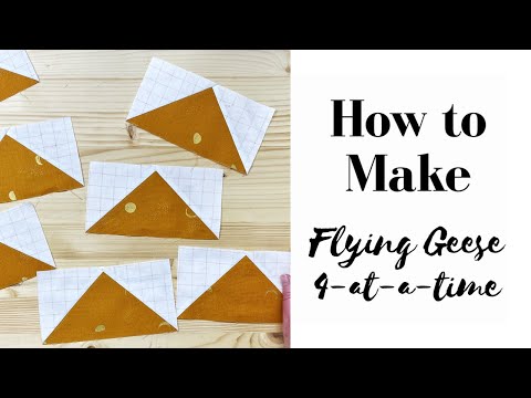 Block Building Basics - How to Make 4-at-a-time Flying Geese