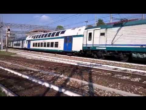 E464 413+6 2 piani Trenord e XMPR - Monza 26/08/2015