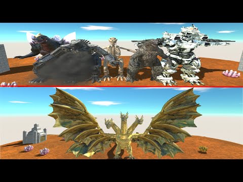 GHIDORAH VS TEAM GODZILLA TOURNAMENT- Animal Revolt Battle Simulator
