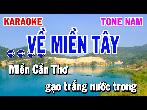 Về Miền Tây - KARAOKE | Tone Nam | Cha Cha Nhạc Sống | Huỳnh Lê