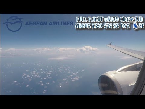 Aegean Airlines Airbus A320 SX-DVX  Full Flight A3339 Chania - Athens