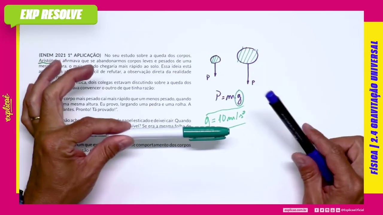 NO SEU ESTUDO SOBRE A QUEDA DOS CORPOS, ARISTÓTELES AFIRMAVA QUE SE (...) | GRAVITAÇÃO UNIVERSAL