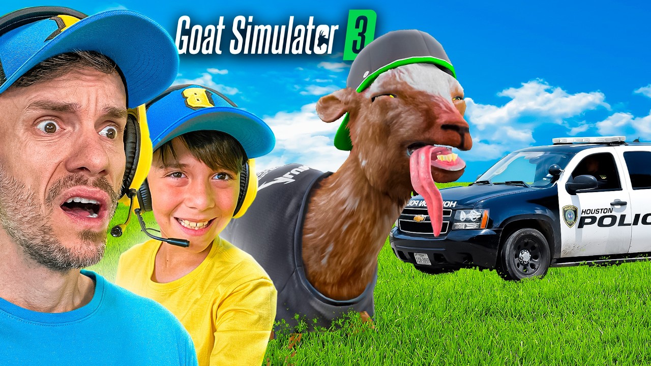 MARCOS ROUBOU CARRO DA POLICIA NO GOAT SIMULATOR 3 - Brancoala Games