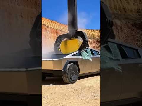 Crash Test Tesla vs Gold Ingot 💥🚘🪙 Will Gold Survive The Impact #TeslaCrash #GoldTest #EpicCollision