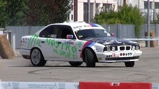 preview picture of video 'BMW 540i V8 e34 drifting - Molinella 2014'