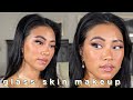 GLASS SKIN + Pop of Purple Makeup Look GRWM! Christine Le