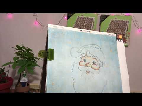 Santa Claus acrylic  painting, and Holiday decorations